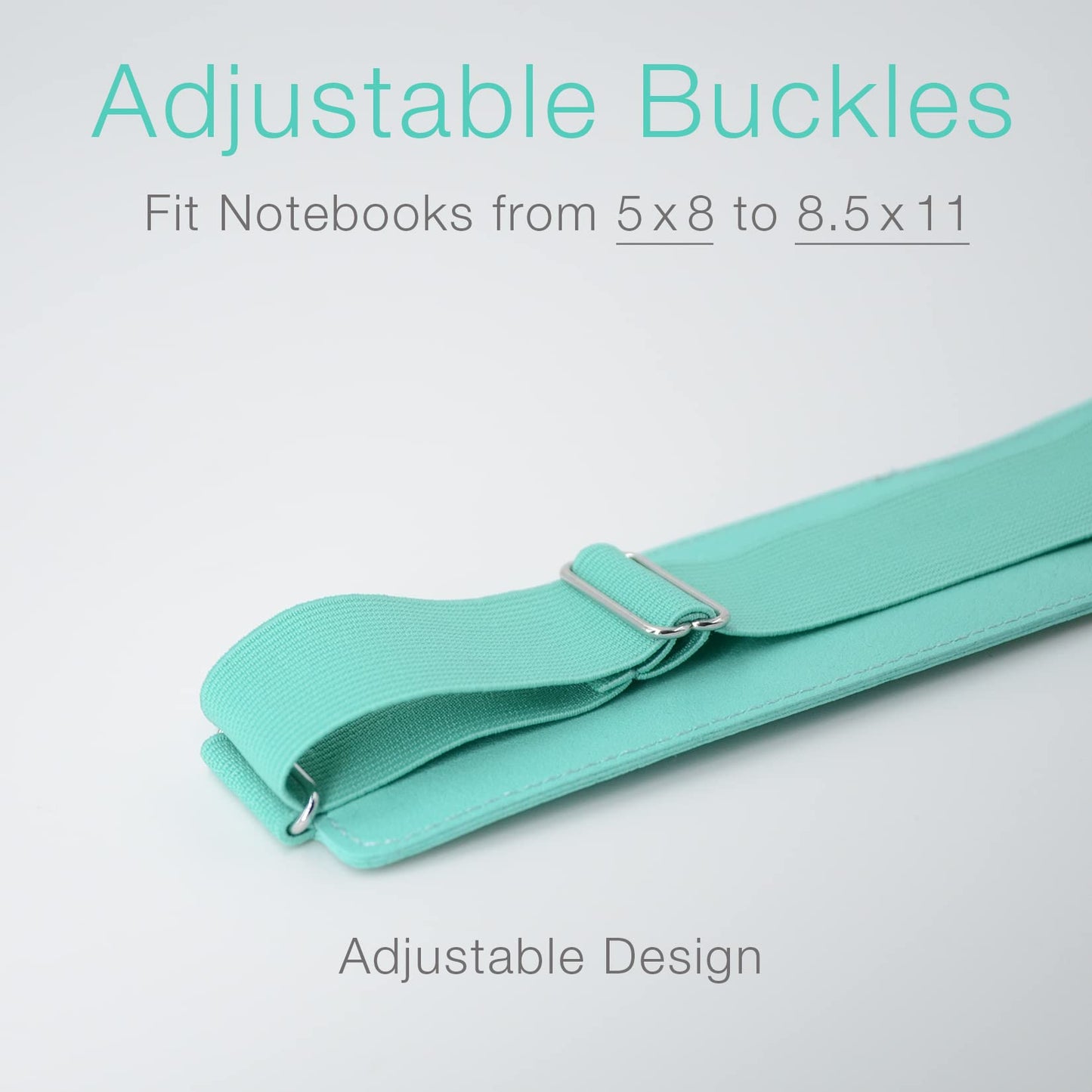 Adjustable Elastic Band Pen Holder | PU Leather |Detachable | Mint