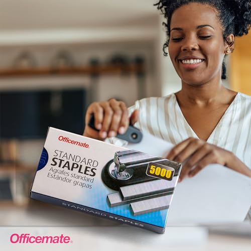 Officemate Standard Staples, 5 Boxes General Purpose Staple, 5000 Staples/Box (91925)
