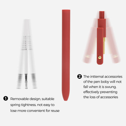 Ddaowanx Gel Pens, 6 Pcs 0.5mm Quick Dry Black Ink Pens Fine Point Smooth Writing Pens, Office Desk Accessories for Women(6 Pcs Vintage-Black Ink)