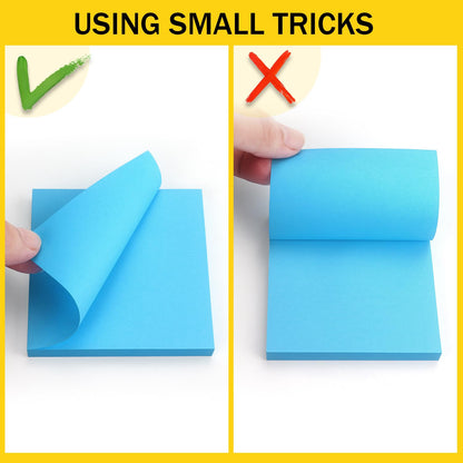 Eastern Wolf 8 Pads Sticky Notes 3x3 Self-Stick Notes 8 Bright Multi Colors Purple Sticky Notes, 85 Sheet/Pad