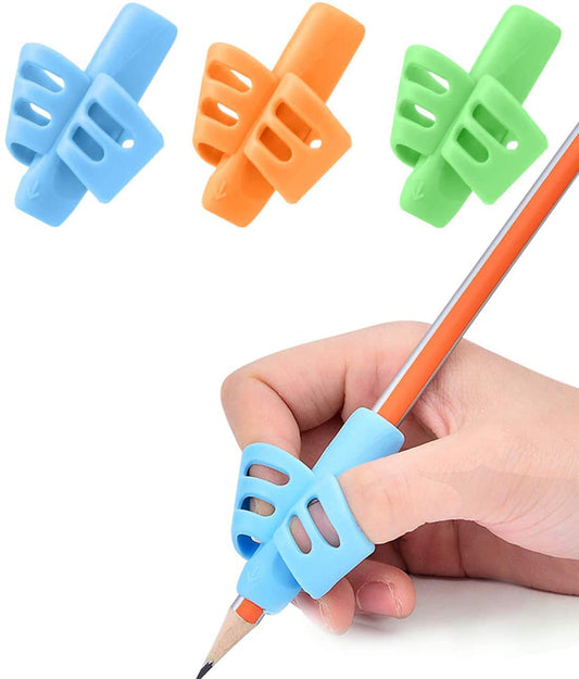 JuneLsy Pencil Grips for Kids Handwriting Pencil gripper Pencil Holder Posture Correction Training Writing AIDS for preschooler Kids toddler Children Special Needs (3 PCS)