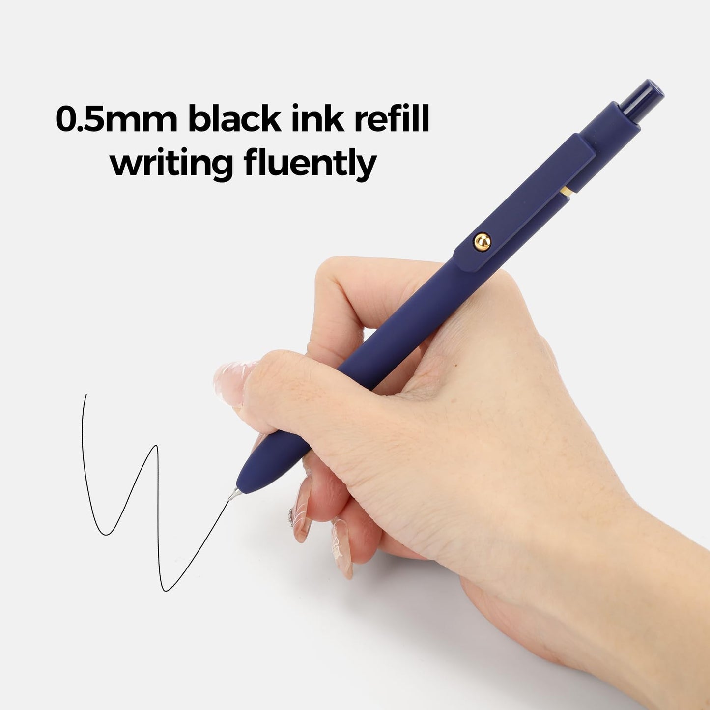 Ddaowanx Gel Pens, 12 Pcs 0.5mm Quick Dry Black Ink Pens Fine Point Smooth Writing Pens, Cute Office School Supplies Gifts for Women (12 Pcs Vintage-Black Ink)