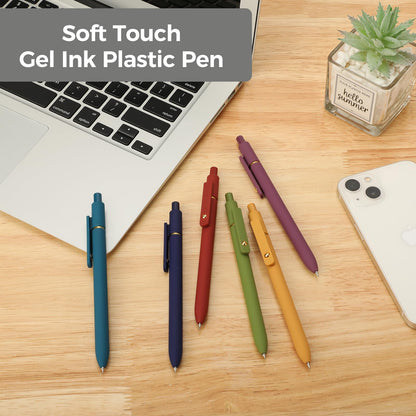 Ddaowanx Gel Pens, 12 Pcs 0.5mm Quick Dry Black Ink Pens Fine Point Smooth Writing Pens, Cute Office School Supplies Gifts for Women (12 Pcs Vintage-Black Ink)