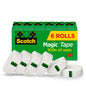 Scotch Magic Tape, Invisible, Home Office Supplies and Back to School Supplies for College and Classrooms, 6 Rolls