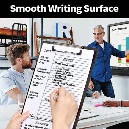 Sooez Plastic Clipboard with Pen Holder, [10% Thicker] Clip Boards 8.5x11 with Low Profile Clip, Cute Hanging Clipboard, Standard Letter Size A4 for Women Kid Teacher, Office & School Supplies, Clear