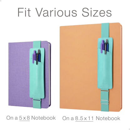 Adjustable Elastic Band Pen Holder | PU Leather |Detachable | Mint