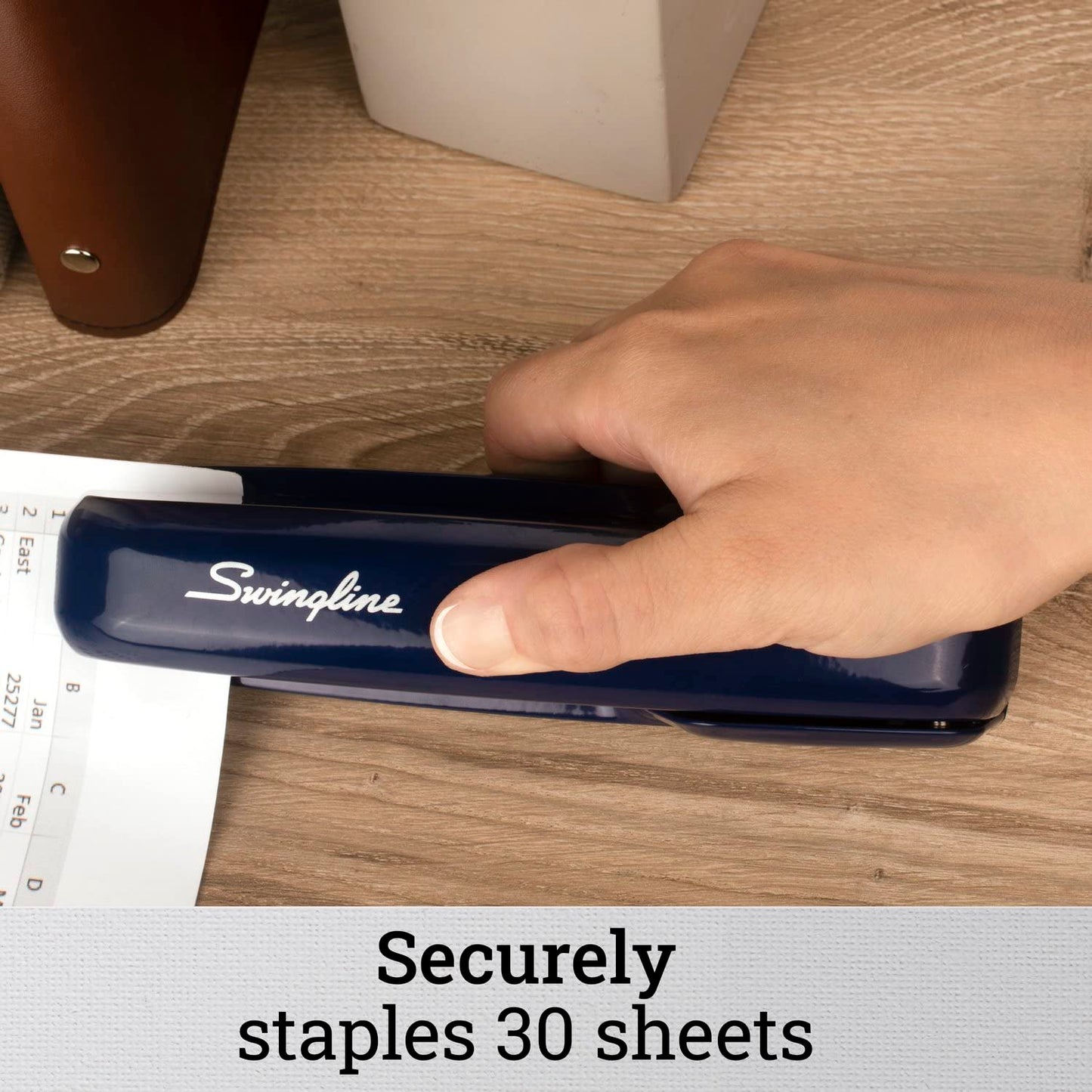 Swingline Stapler, 30 Sheet Capacity, 747 Business Stapler, Jam Free, Metal, Royal Blue (74729)