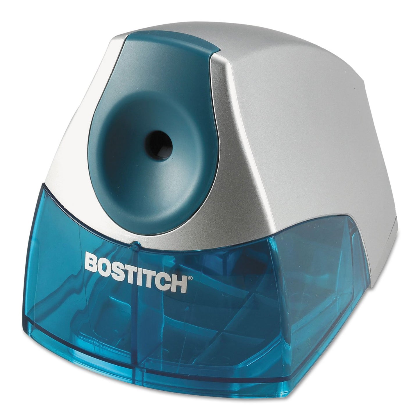 Bostitch Office Personal Electric Pencil Sharpener, Powerful Stall-Free Motor, High Capacity Shavings Tray, Blue