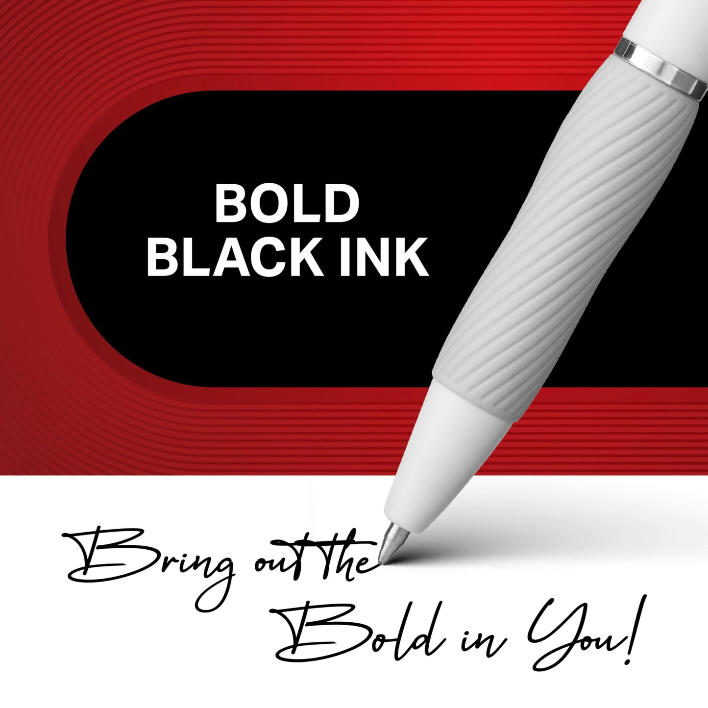 Sharpie S-Gel, Gel Pens, Drawing Pens, Gel Ink Pens For Journaling, Writing Pens, Coloring Pens, Medium Point Pens (0.7Mm), Pearl White Body, Black Gel Ink Pens, 4 Count