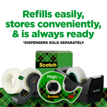 Scotch Magic Tape, Invisible, Home Office Supplies and Back to School Supplies for College and Classrooms, 6 Rolls