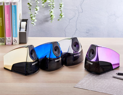 Bostitch Office Personal Electric Pencil Sharpener, Powerful Stall-Free Motor, High Capacity Shavings Tray, 7yr Warranty, Chrome Metallic