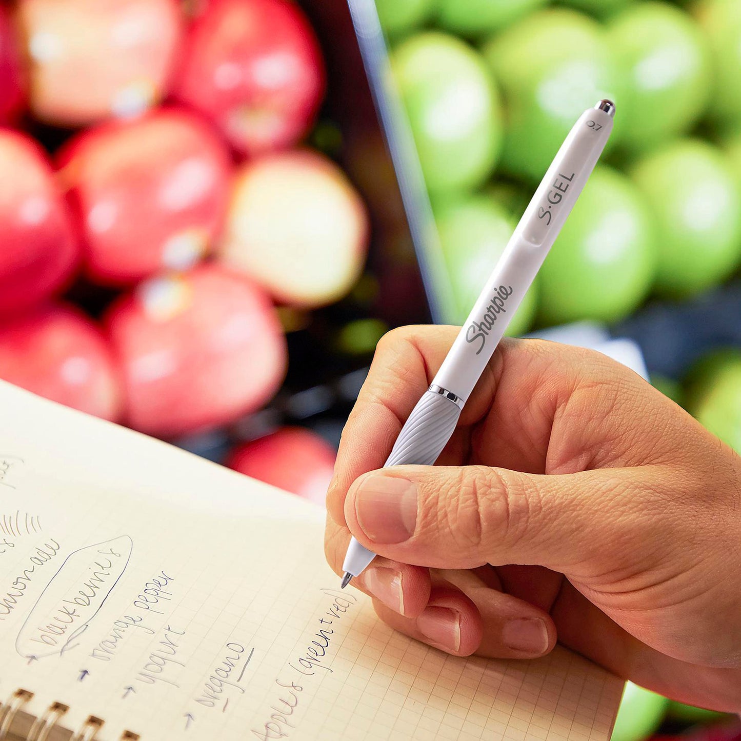 Sharpie S-Gel, Gel Pens, Drawing Pens, Gel Ink Pens For Journaling, Writing Pens, Coloring Pens, Medium Point Pens (0.7Mm), Pearl White Body, Black Ink Gel Pen, 12 Count