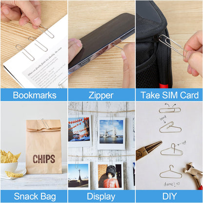 Silver Paperclips | Large - 1.3 Inch Jumbo Paper Clips | 700 Pcs