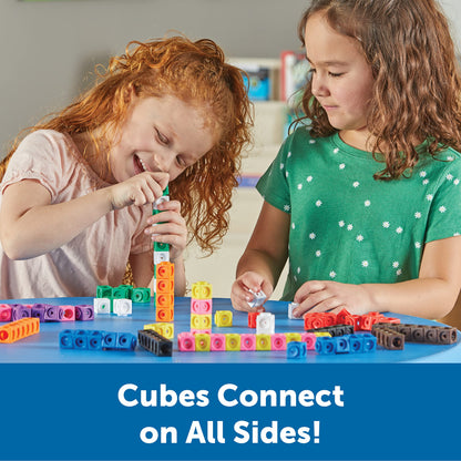 Learning Resources MathLink Cubes - Set of 100 Cubes, Ages 5+ Kindergarten, STEM Activities, Math Manipulatives, Homeschool Supplies, Teacher Supplies