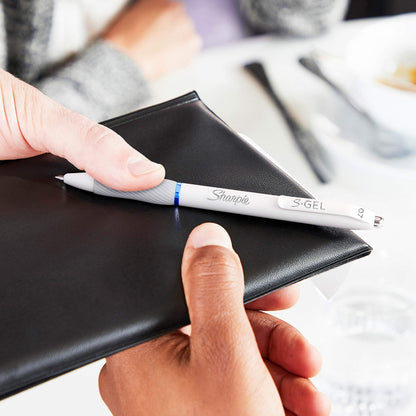 Sharpie S-Gel, Gel Pens, Medium Point (0.7mm), Frost Blue Body, Black Gel Ink Pens, 4 Count