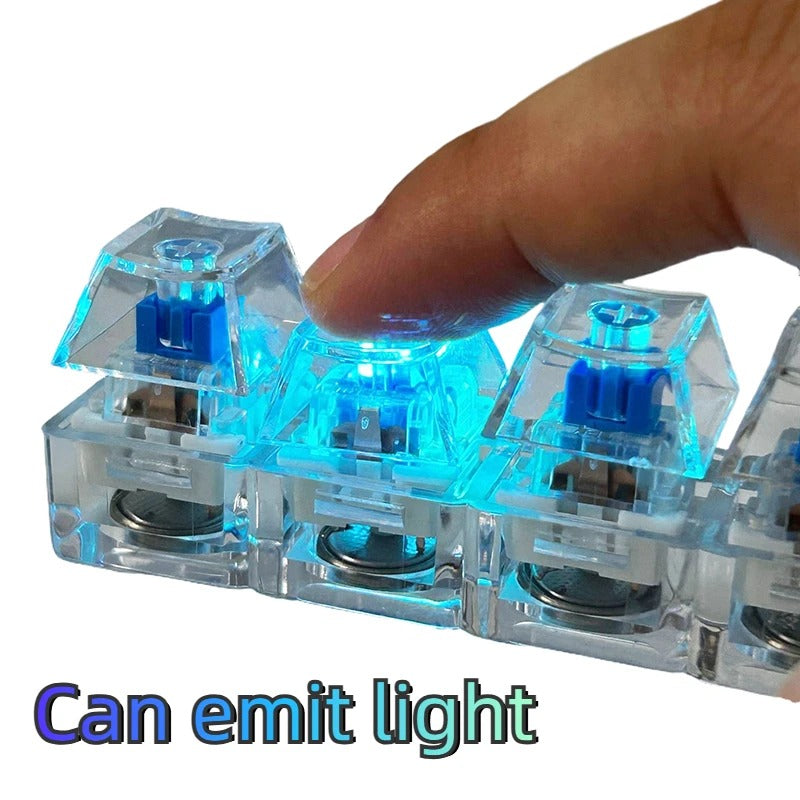 Keyboard Fidget Toy, Keyboard Fidget Keychain,  4/9-key options,Keyboard Decompression Button Finger Clicker Toys, Button Stress Relief Fidget Gifts to Relief Stress (with and without light)