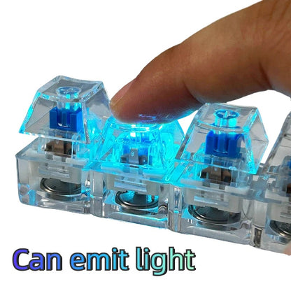 Keyboard Fidget Toy, Keyboard Fidget Keychain,  4/9-key options,Keyboard Decompression Button Finger Clicker Toys, Button Stress Relief Fidget Gifts to Relief Stress (with and without light)