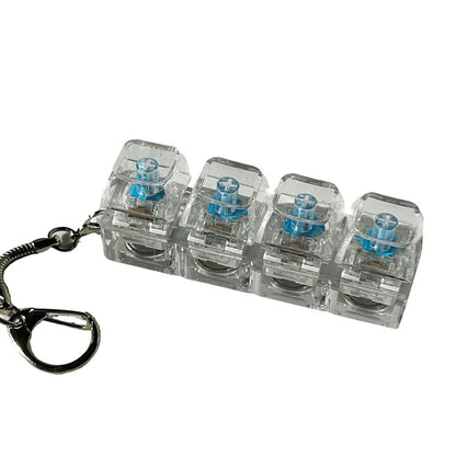 Keyboard Fidget Toy, Keyboard Fidget Keychain,  4/9-key options,Keyboard Decompression Button Finger Clicker Toys, Button Stress Relief Fidget Gifts to Relief Stress (with and without light)