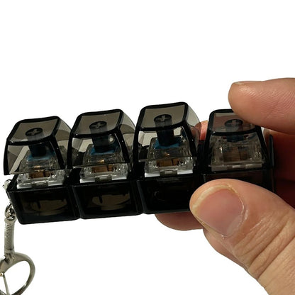Keyboard Fidget Toy, Keyboard Fidget Keychain,  4/9-key options,Keyboard Decompression Button Finger Clicker Toys, Button Stress Relief Fidget Gifts to Relief Stress (with and without light)